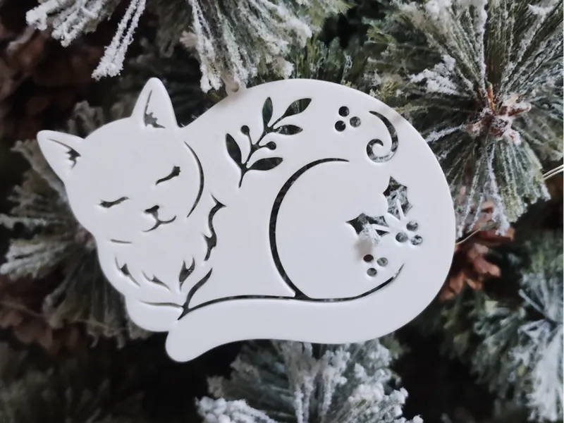 Cat Christmas Ornament
