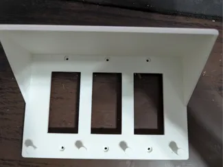 Three gang switch plate with Key holder
