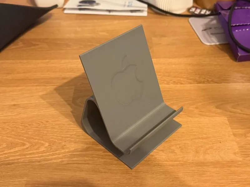 Elegant 3D Printed Apple Logo Phone/Tablet Stand