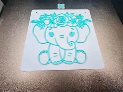 Elephant with Floral Decoration