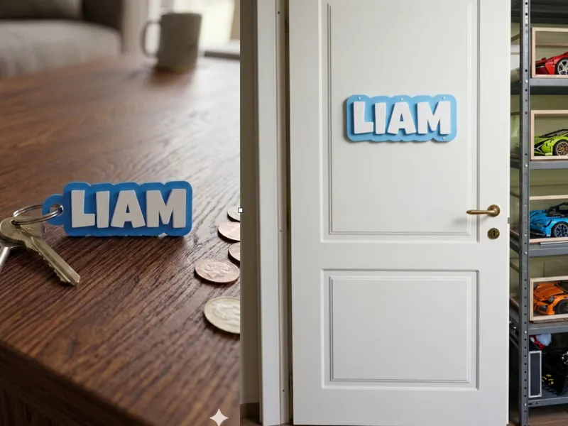 Parametric Custom Name Keychains & Door Signs