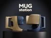 Mug holder with clamp (fastener assembly)