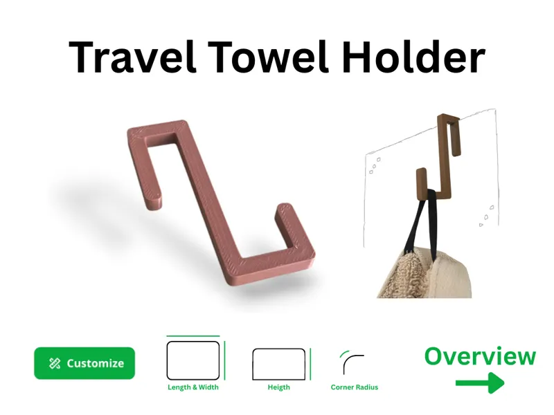 Individual Travel Towel Holder (Parametric Holder)