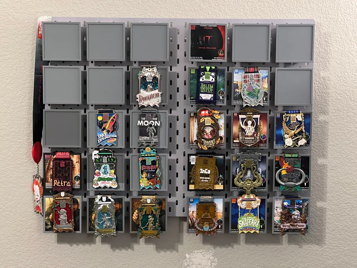 Conqueror Challenge Medal Display v3 - Free 3D Print Model - MakerWorld
