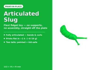 Articulated Slug - Print-in-Place Flexi Fidget