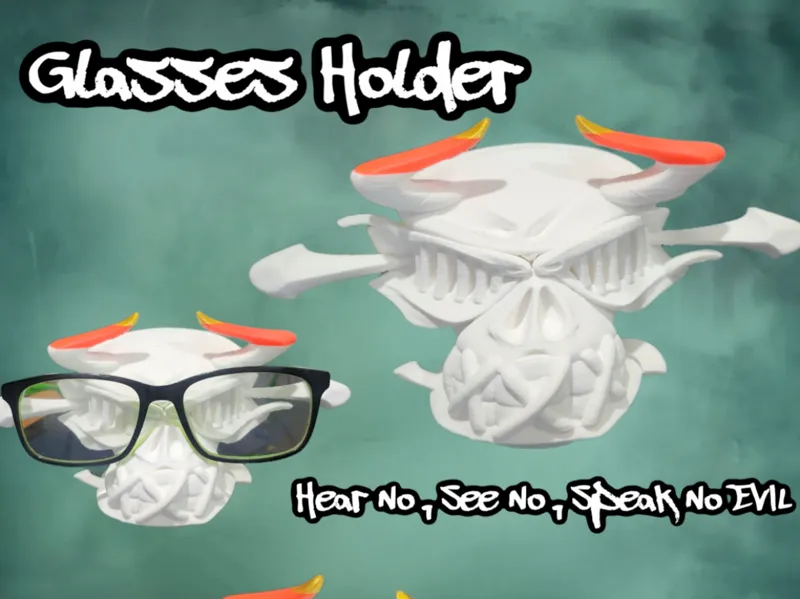 Glasses Holder Hear No, See No, Speak No Evil.