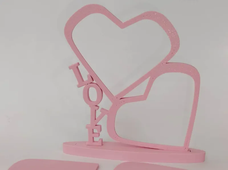 heart-shaped photo frame