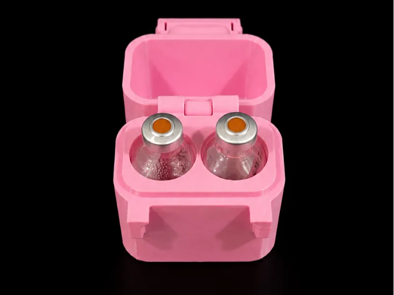 Compact 10mL insulin / peptide holder (2 Vials)