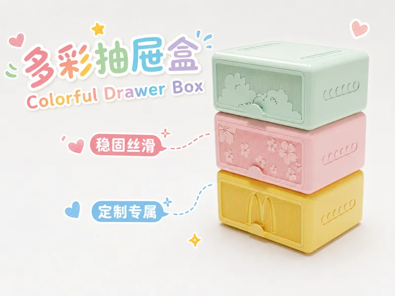 可堆叠可更换面板抽屉盒