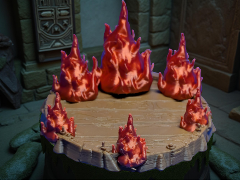 Miniatur Base Plate "Flame"