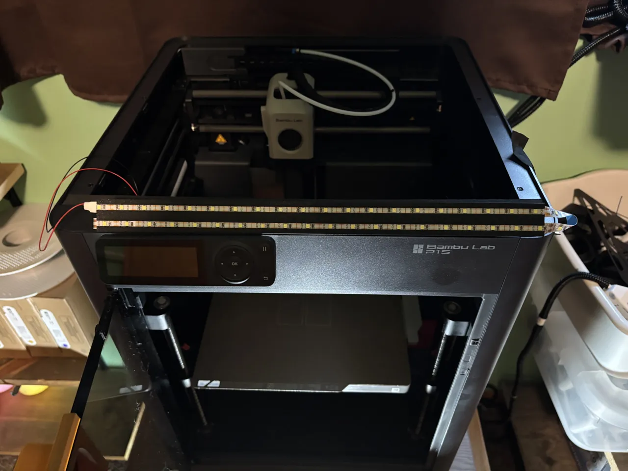 P1S LED Light Strip Holder (No Riser Needed) view 2