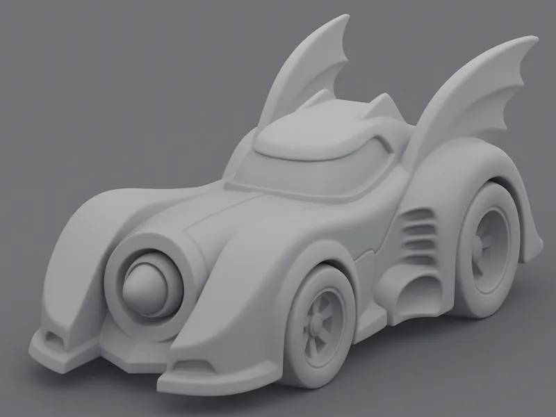 Batmobil comic style