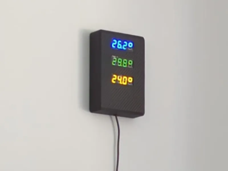 Box for ESP32 and 3x RobotDyn 4-digit LED