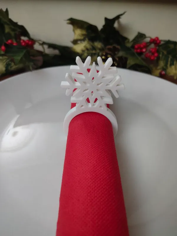 Porte-serviettes de table Flocon de neige