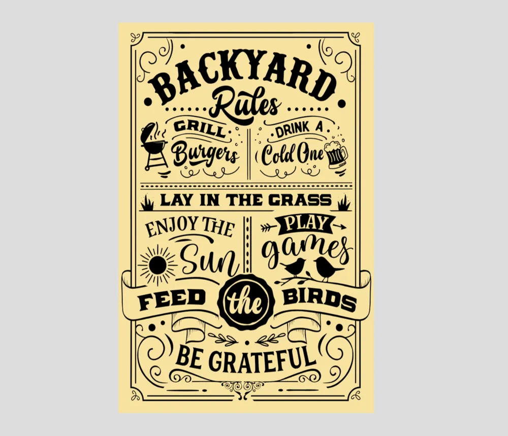 Backyard Rules Sign by Thor3D MakerWorld