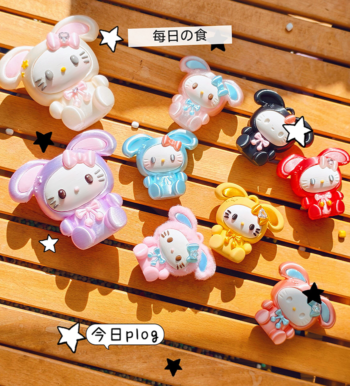 Miniatura 2 do modelo 3D 奶萌兔装少女心可爱hello kitty小兔兔KT