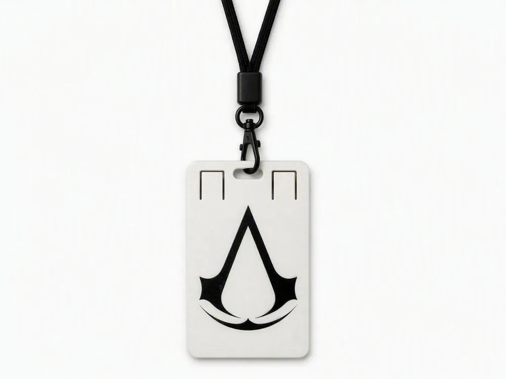 Soporte: Portabadge o ID - Assassin's Creed. Referencia del modelo original.