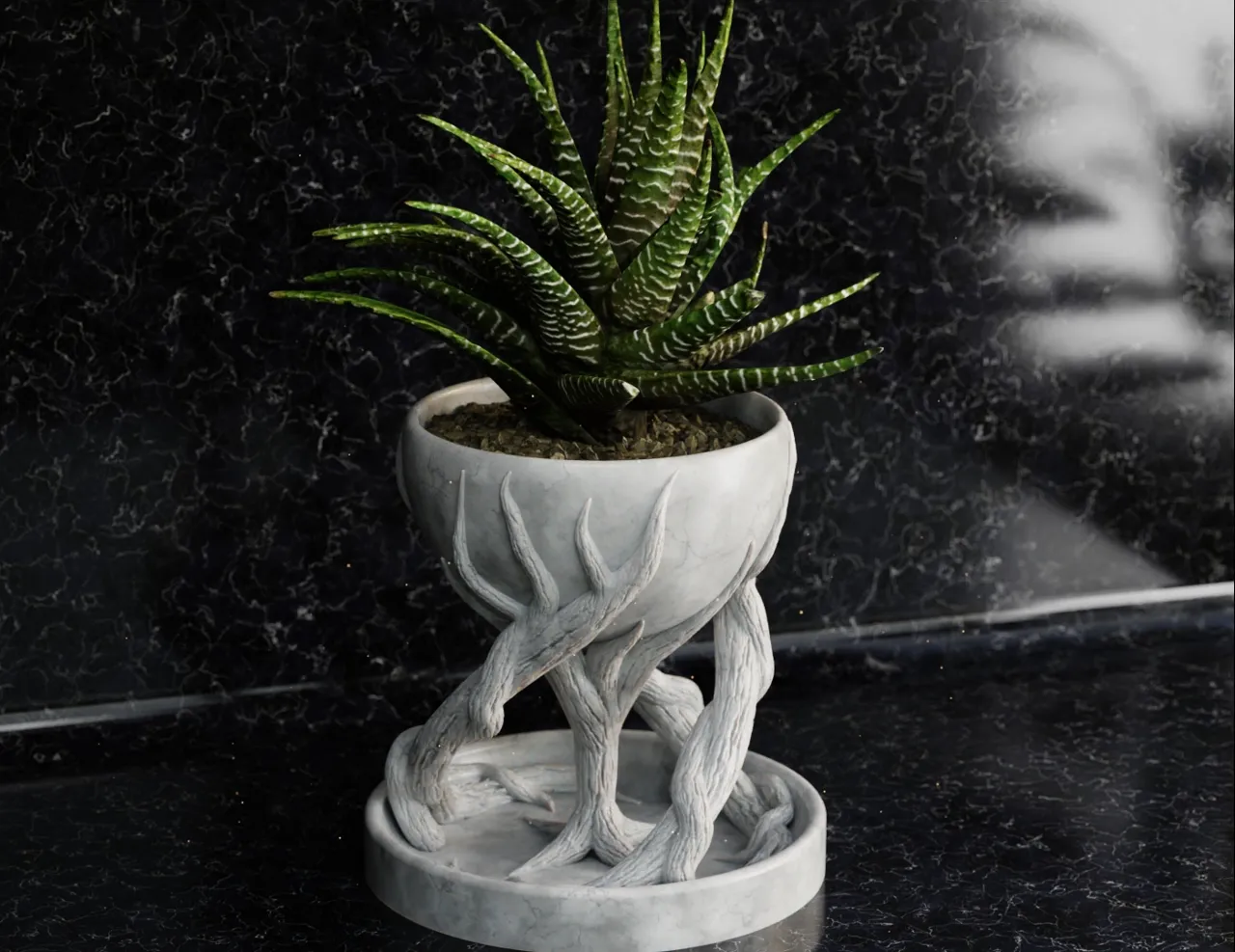 Spiral tree pot view 3