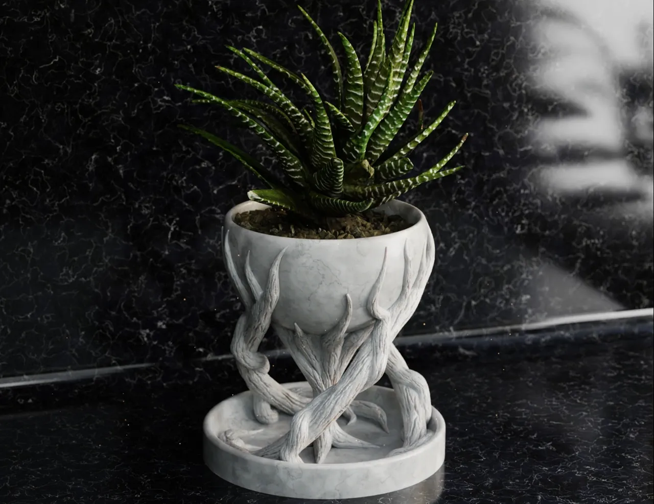 Spiral tree pot view 4