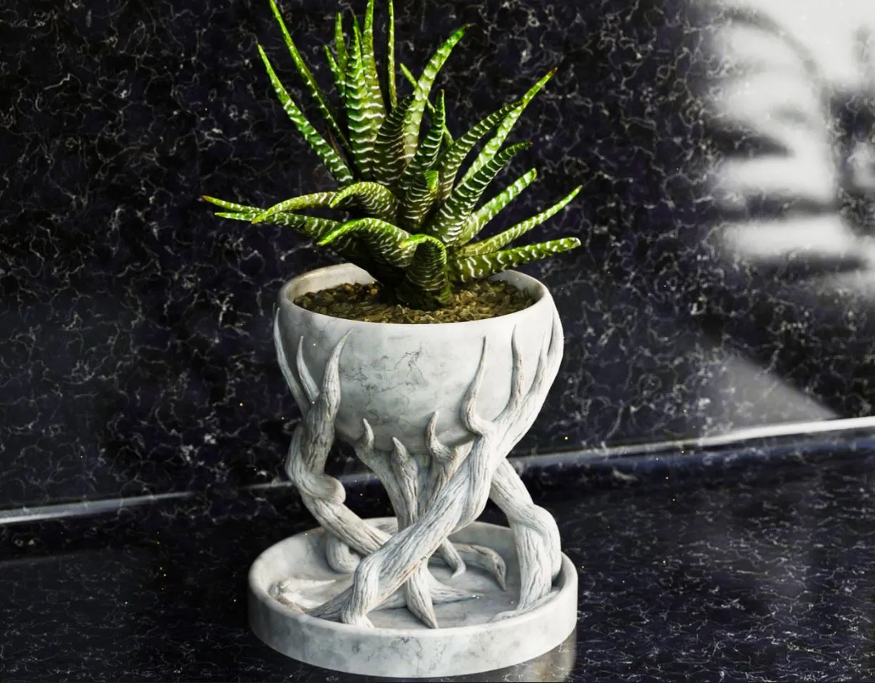 Spiral tree pot view 2