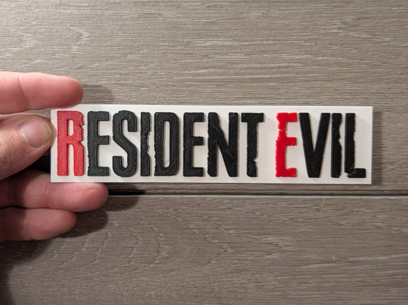Resident Evil logo sign plaque 2-sizes