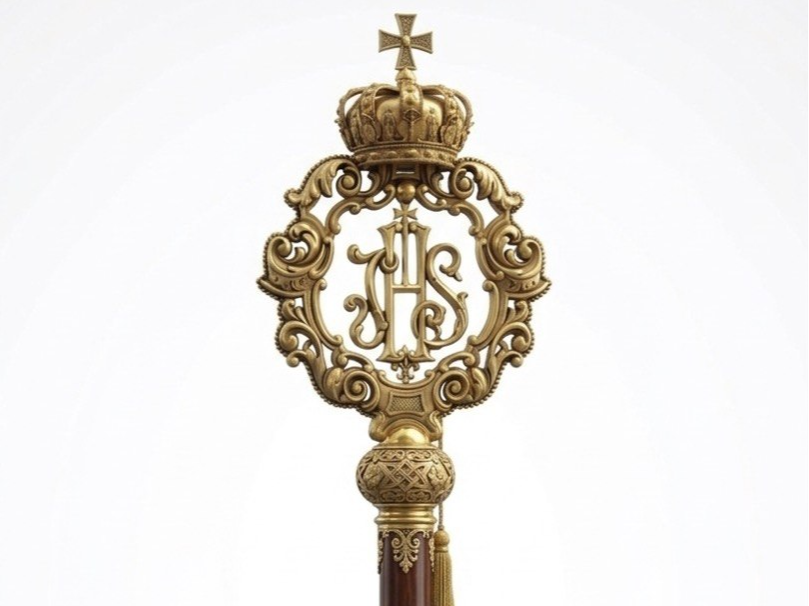 decoracion baston de mando procesion