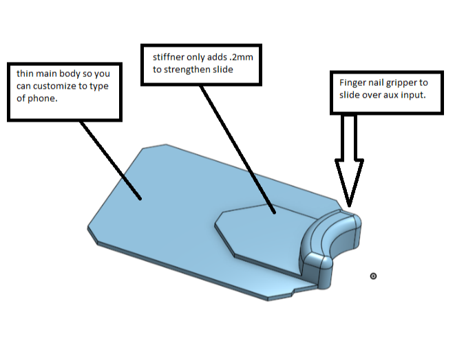 aux input slide able cover