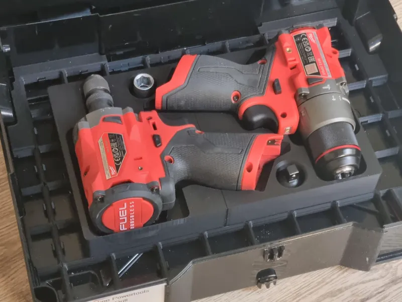 Gridfinity Milwaukee FIWF12 und FPD2 Systainer