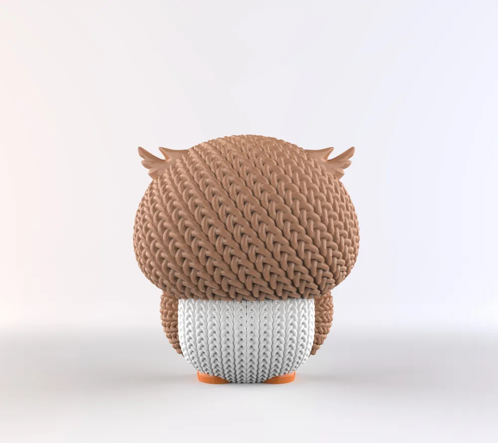 Knitted Nerd Owl - Free 3D Print Model - MakerWorld