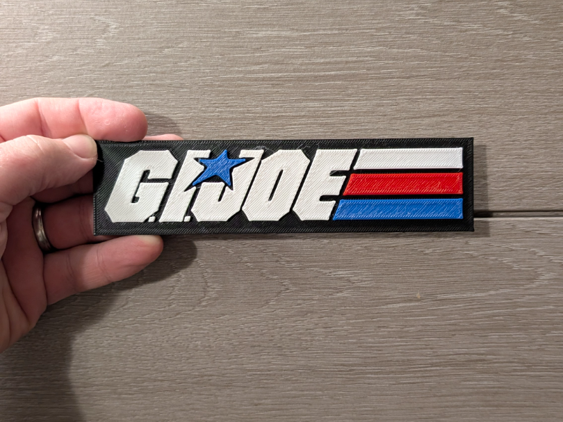 G.I. Joe logo sign plaque 2-sizes