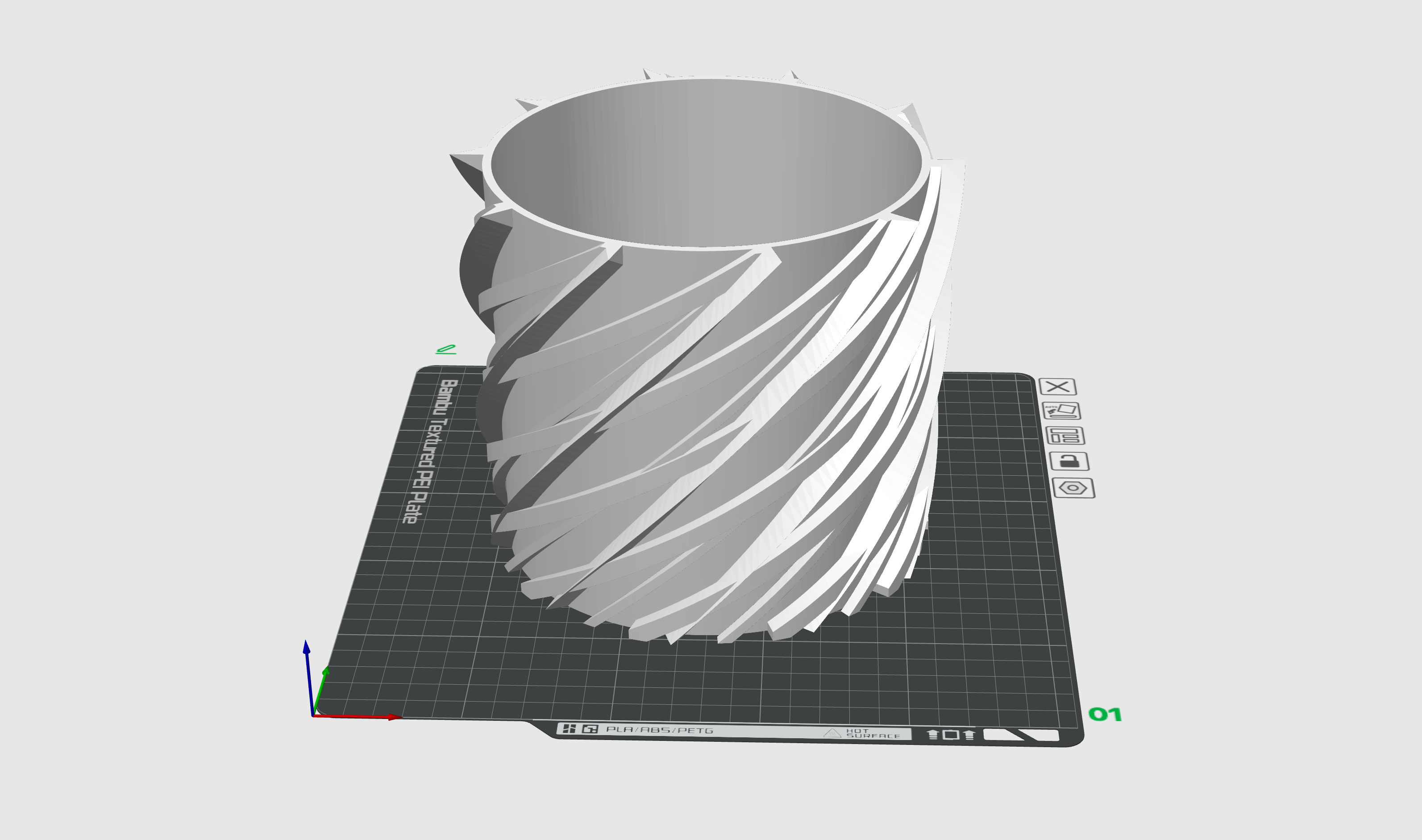 Miniatura 2 do modelo 3D The Vortex Pot - Swirl design pot with wooden legs