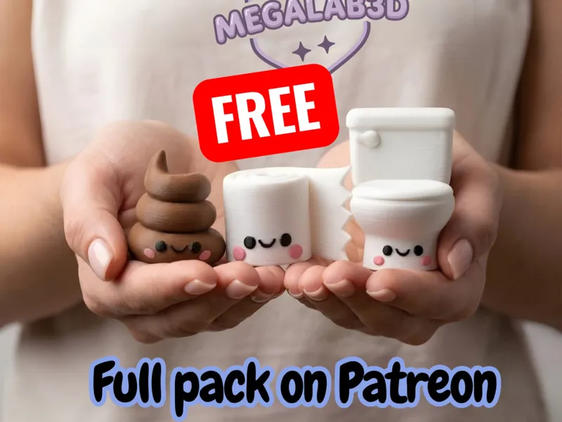 Kawaii Toilet Set Now Available MegaLab 3d