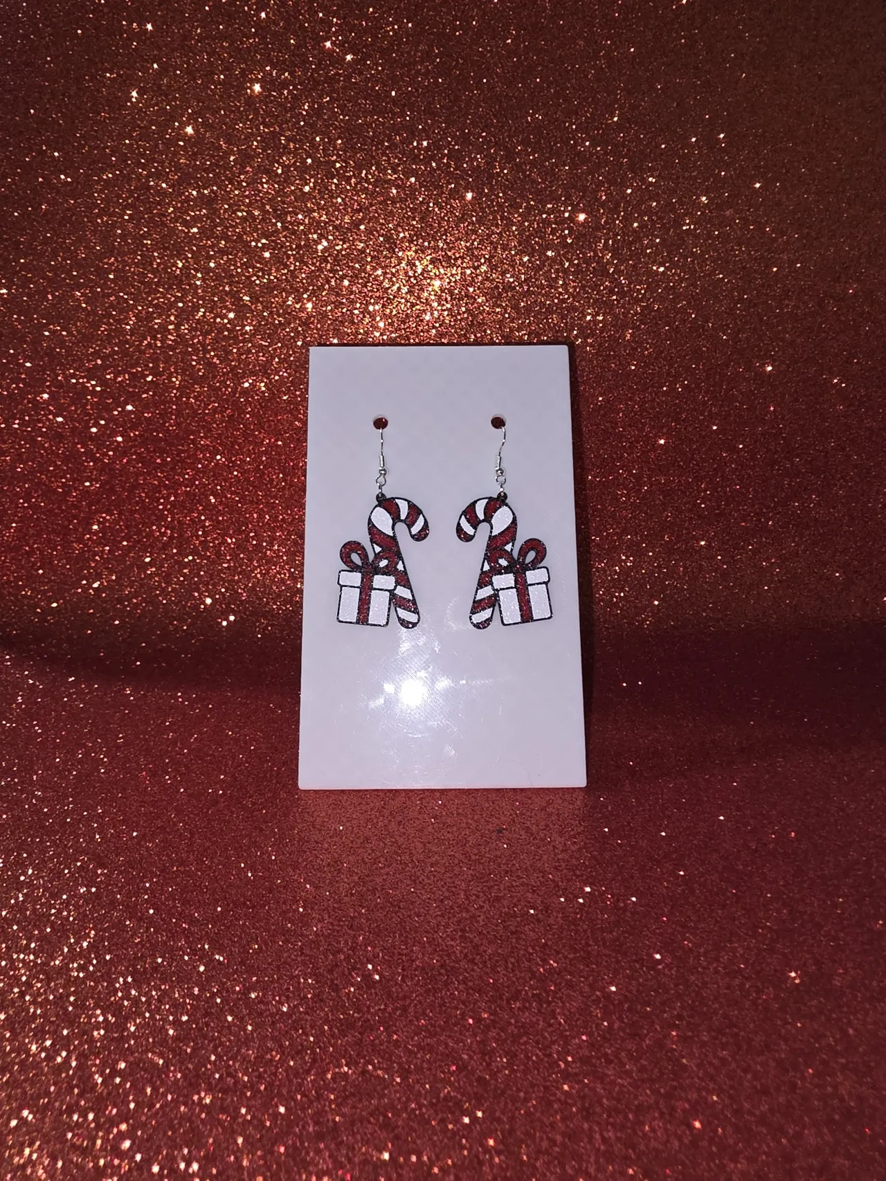 Christmas presents earrings view 2