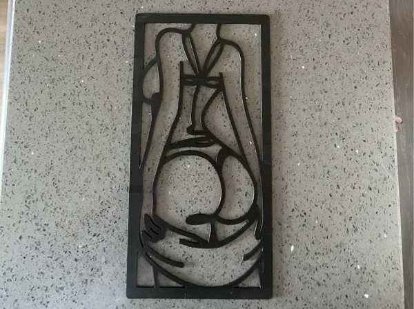 Silhouette murale de femme