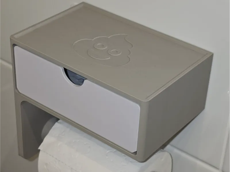 Toilet Roll Holder with Drawer