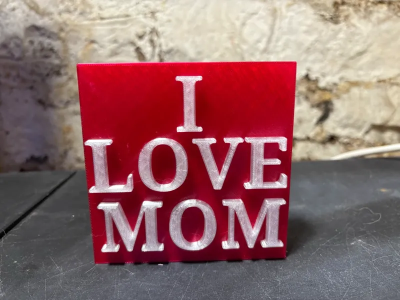 I LOVE MOM PLAQUE