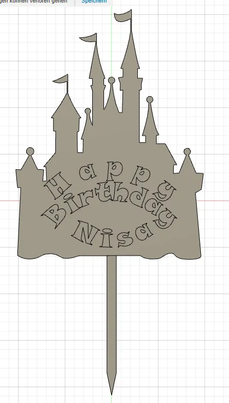 Happy Birthday Cake Topper "Nisa"