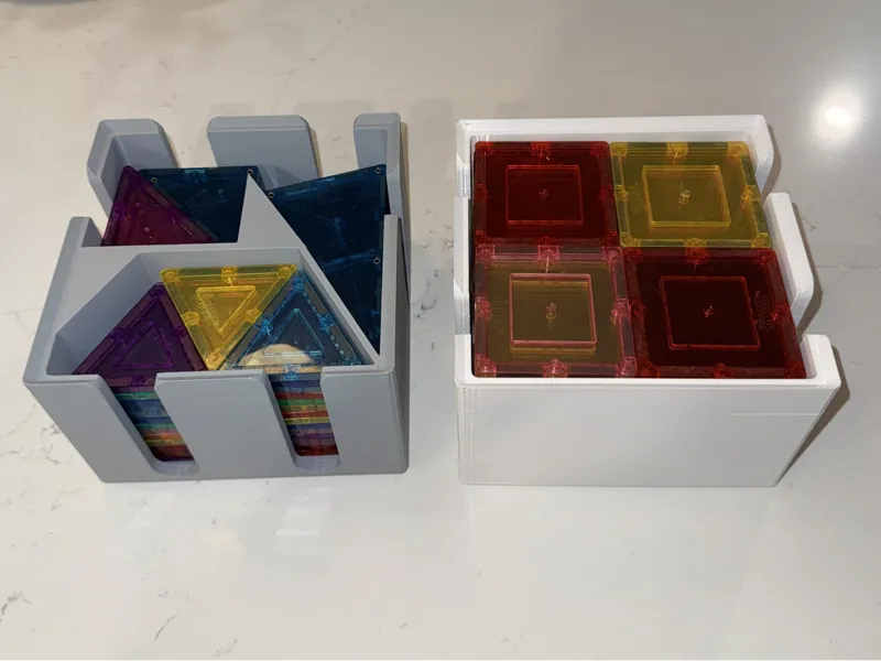Magnetic Tile Organizer - Stackable Print in Place