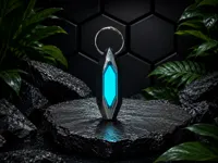 Emerald Prism Keychain