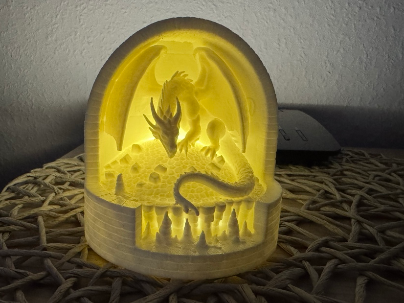 Drachenhöhle Lithophan-Lampe(Bambu Lamp Kit Ready)
