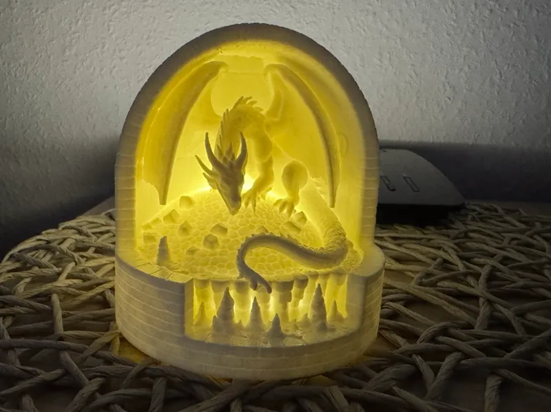 Drachenhöhle Lithophan-Lampe(Bambu Lamp Kit Ready)
