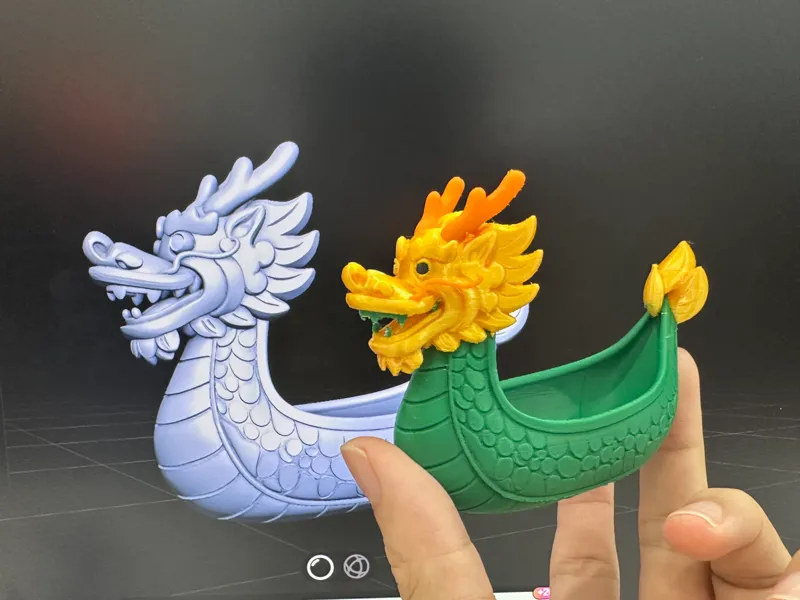 端午迷你龙舟桌面摆件，内部可收纳物品！