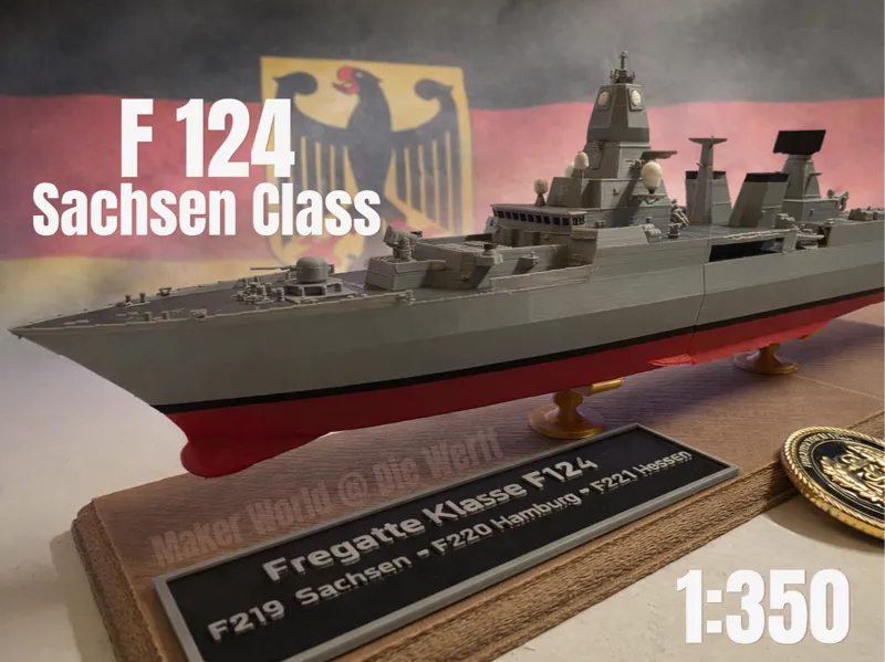 F124 Sachsen Class Air Defence Frigate 1:350
