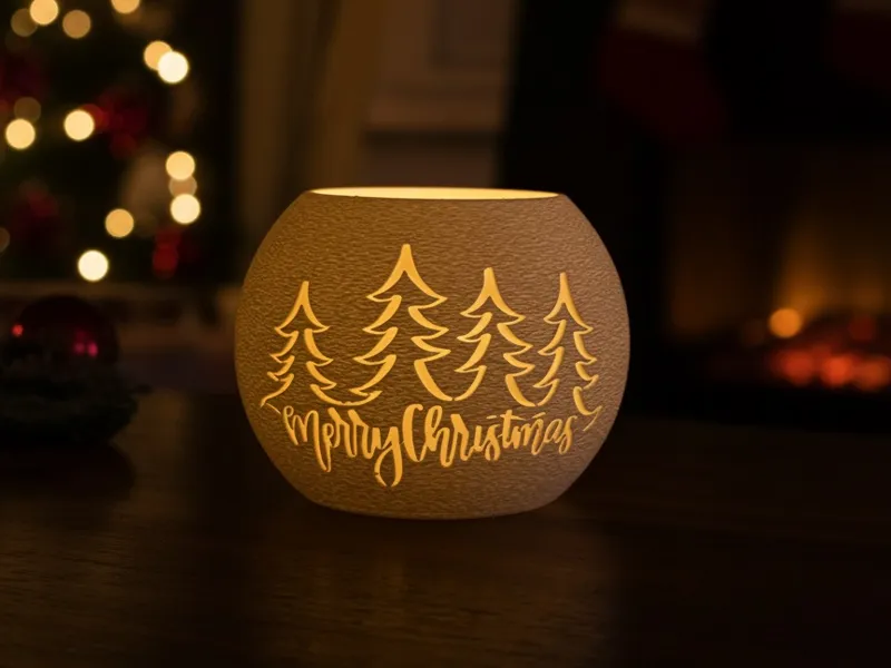 Merry Christmas - Tree Tealight Holder