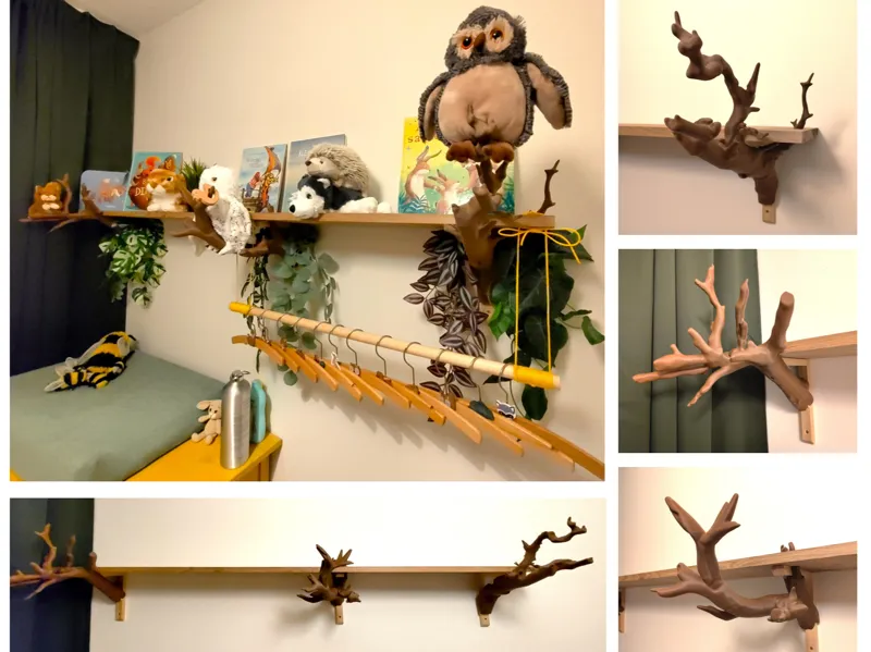 Tree Branch Bookshelf Bracket - IKEA SANDSHULT