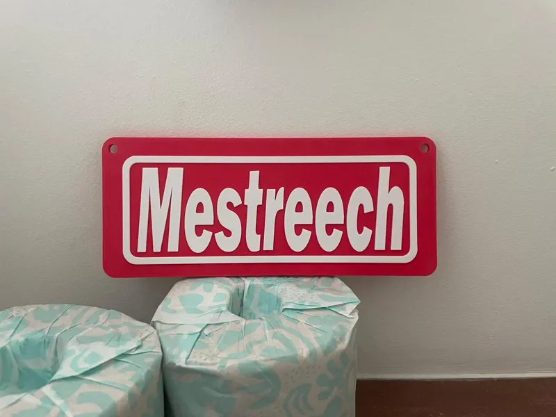 Mestreech Bord ophangbaar