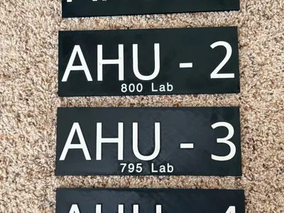 Outdoor Air Handling Unit Signs