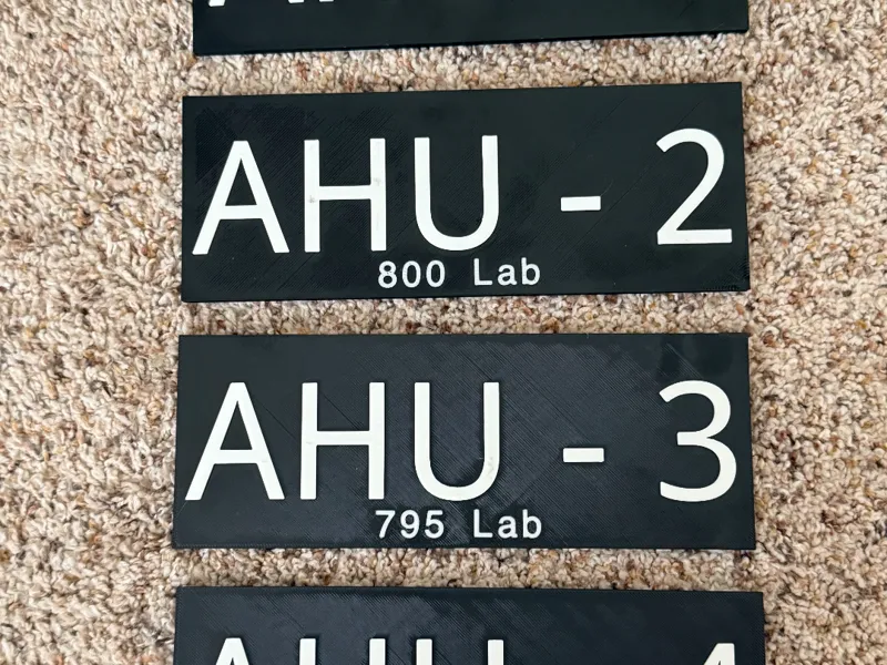 Outdoor Air Handling Unit Signs