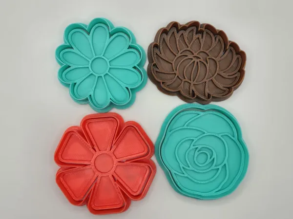 Emporte-pièces fleurs pour pâte à modeler - lot 1
