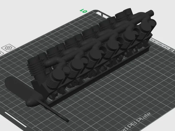 Moteur miniature Rolls-Royce Merlin V12